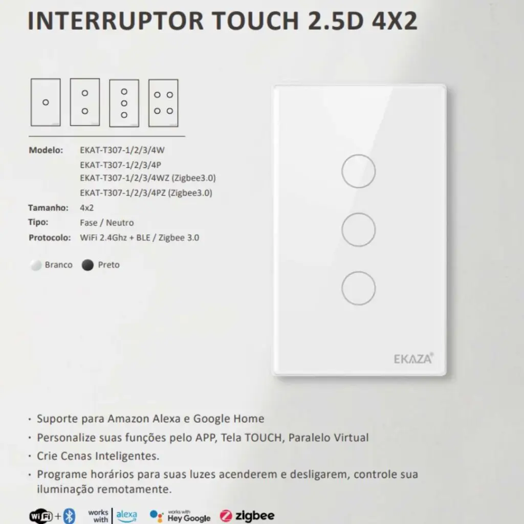 Interruptor inteligente 4x2